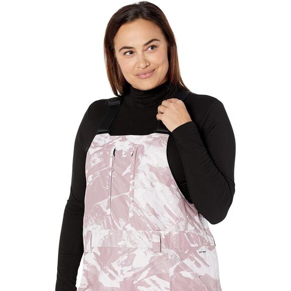 The North Face Women's Freedom Snow Bib Lavender Fog Tonal Mtnscp Prt 2X Short - Picture 3 of 5